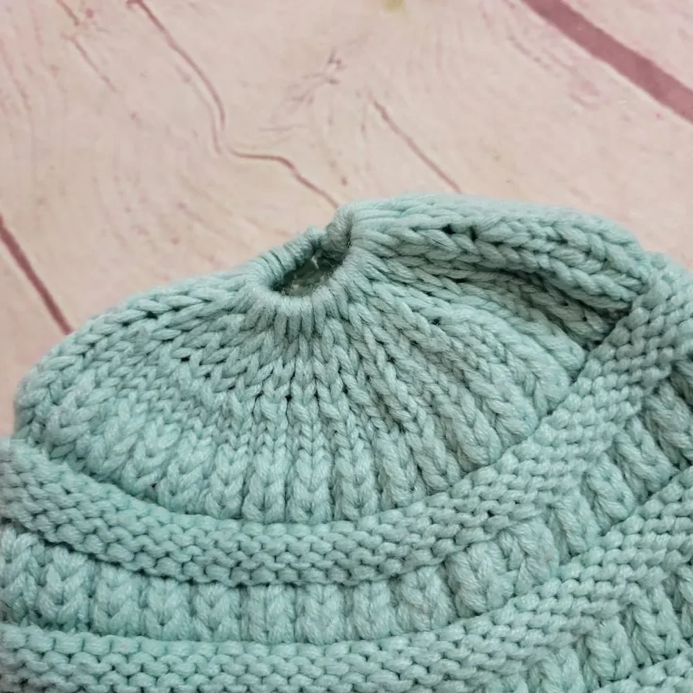 CC kids hat, mint green. 7